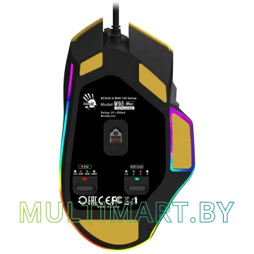 Игровая мышь A4Tech Bloody W95 Max Sports (желтый) картинка 10